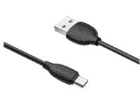 Кабель USB 2.4A USB-micro USB Triumph charging data black 1m