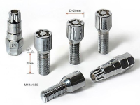 Секретки болт конус 14*1.50*28 D=20mm под узкое отверстие