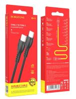 Кабель USB 3A Type-C Type-C black 60W 1m