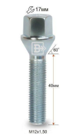 Болт конус м 12*1.50*40 цинк ключ 17 (B12x1.5x40con_z17)