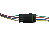 Колодка герметичная AMP гнездо+штырь 4 конт. с провод. S=0.75 L=120