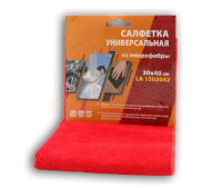 Салфетка микрофибра 30Х40СМ/Красная