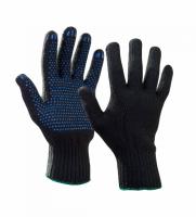 Перчатки х/б с ПВХ ЭКСТРА из 5 нитей чёрные 7,5 класс
