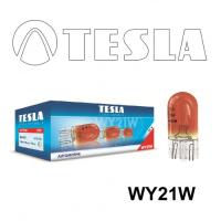 Лампа WY21W 12V WX3x16d желтая (стеклянный цоколь)