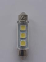 Светодиод C10W 12V 41mm SV8.5 4SMD (белый)