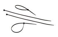 Хомут нейлоновый 2,5*200 черный (100 шт)