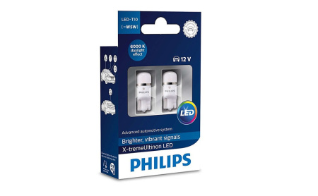 Светодиод W5W 1.0W 12V 6000K W2.1x9.5d X-treme Vision