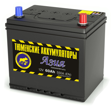 Аккумулятор Тюмень 6-СТ-60 ASIA  550A (о/п)