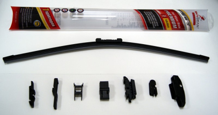 Щетка с/о бескаркасная PREMIUM 700мм/28 (7 адаптеров)