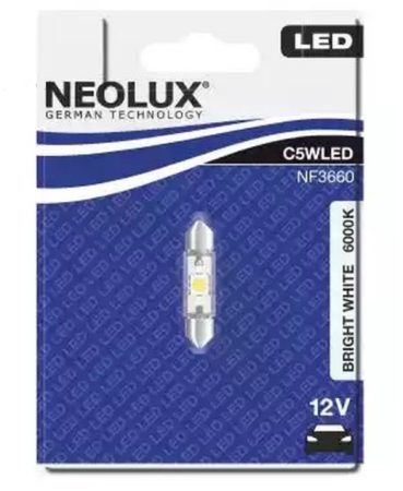 Светодиод C5W 12V 0,5W 36mm 6000K SV8.5-8 снята с произ-ва
