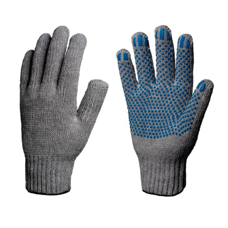 Перчатки х/б с ПВХ ЭКСТРА из 5 нитей серые 7,5 класс Перчатки х/б с ПВХ ЭКСТРА из 5 нитей серые 7,5 класс