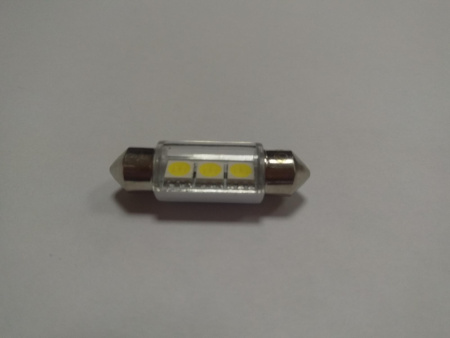 Светодиод C5W 12V SV8.5 3SMD (белый)