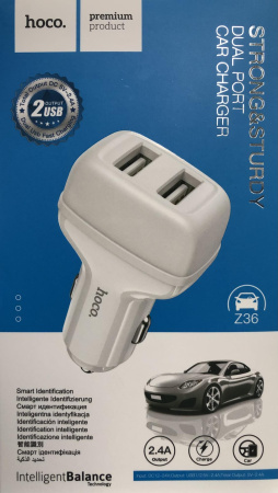 Зарядное устройство USBx2  2.4А 12W 12/24|V ( два выхода)