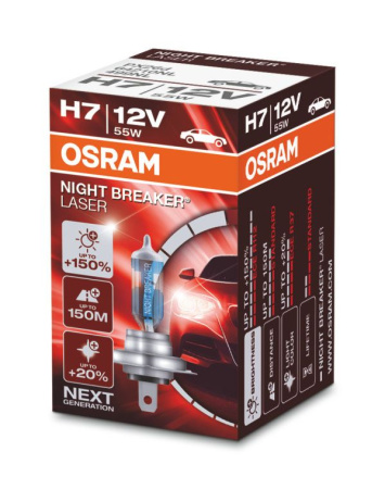 Лампа H7 12V 55W+150% NIGHT BREAKER LASER