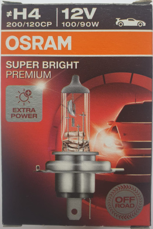 Лампа H4 12V 100/90W SUPER BRIGHT PREMIUM