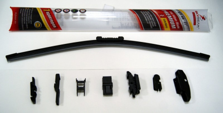 Щетка с/о бескаркасная PREMIUM 530мм/21 (7 адаптеров)