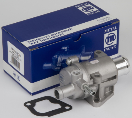 Термостат Lada Vesta, X-Ray 85 C в сборе (с доп. патрубком)