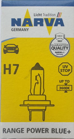 Лампа H7 12V 55W+50% Range Power Blue
