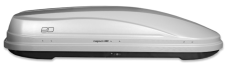 Бокс автомобильный Магнум 350 серый, тиснение Карбон (1400*900*420)