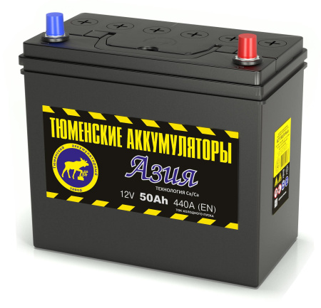Аккумулятор Тюмень 6-СТ-50 ASIA  440A (о/п)