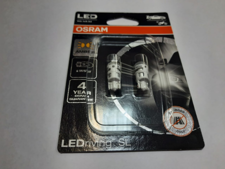 Светодиод W5W 1W 12V W2.1*9.5d LEDriving желтая