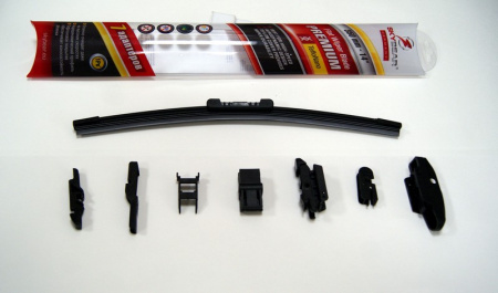 Щетка с/о бескаркасная PREMIUM 350мм/14 (7 адаптеров)